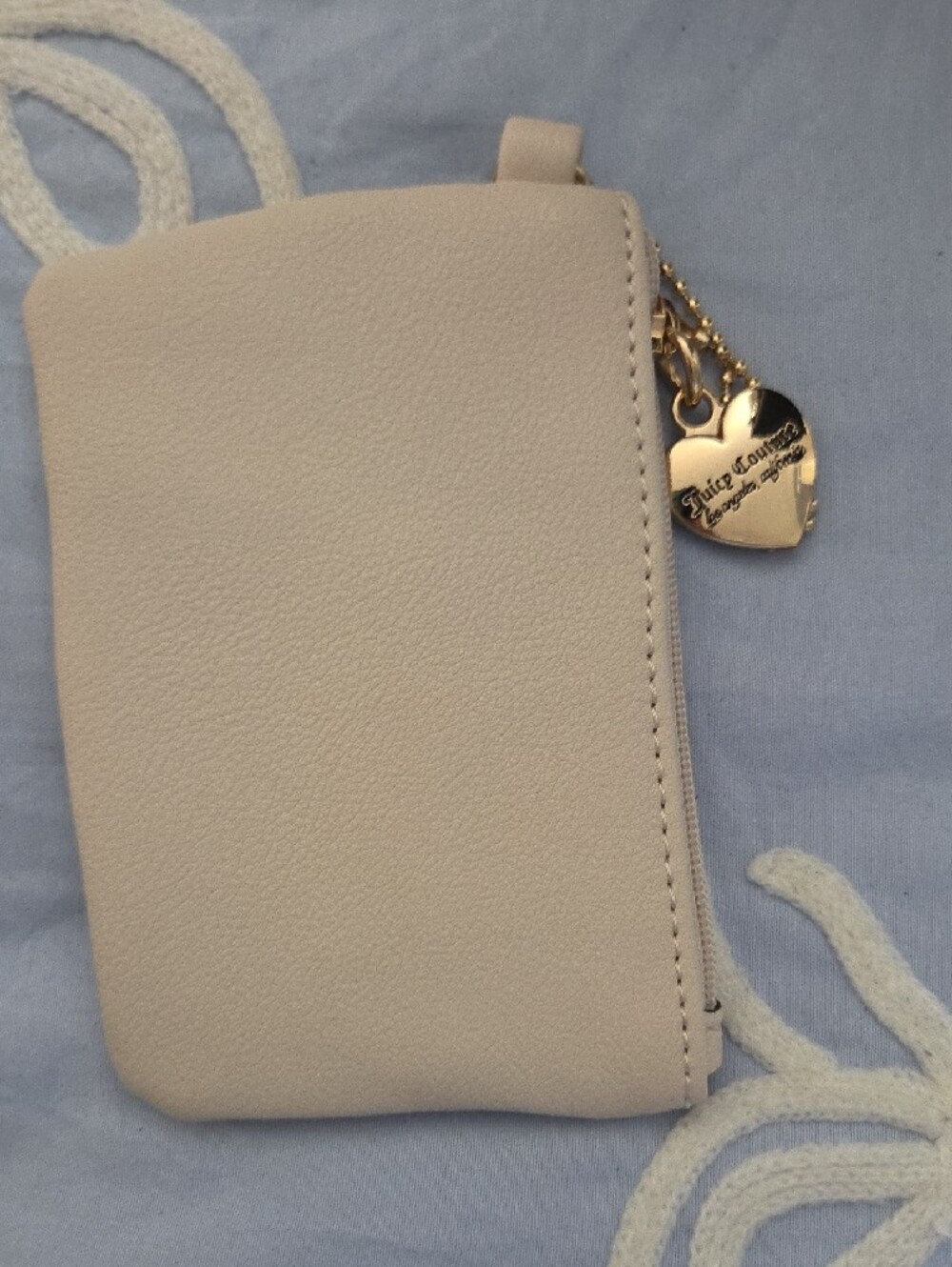 Juicy Couture Black Velvet Backpack with Cream Trim W/ Small Wallet And Pouch - Picture 7 of 7
